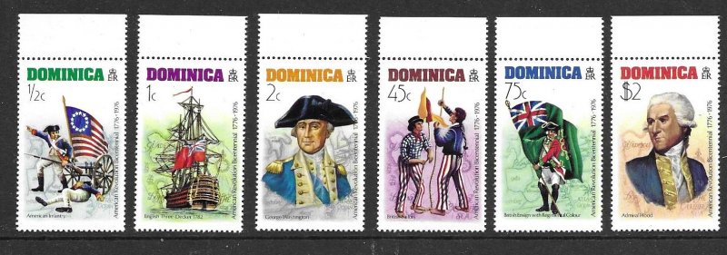 Dominica 472-77   1976 set 6   VF  NH