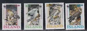 Iceland # 762-766, WWF - Falcons, NH, 1/2 Cat.