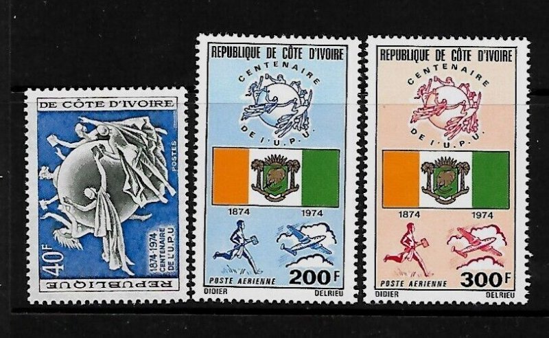 IVORY COAST Sc 385,C59-60 NH SET of 1974 - UPU