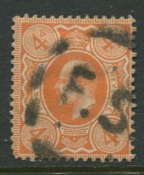 Great Britain - Scott 144 - KEVII Definitive -1909 - Used - Single 4p Stamp