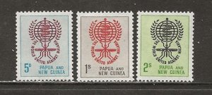 Papua New Guinea Scott catalog # 164-166 Unused HR