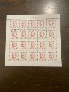 US SCOTT 2196 Sheet $5.00 Bret Harte (1)  - P# 1, MNH- Superb