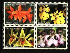 United Nations Geneva-Sc#439a- id8-unused NH set-Endangered-Flowers-2005-