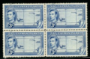 ES-598 BRITISH CAYMAN ISLS 1938 TYPES GEORGE VI SC 115 SG 108 MNH  BLOCK