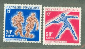 French Polynesia #203-204 Unused Single (Complete Set) (Soccer)