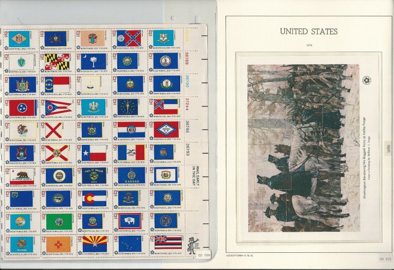 United States Stamp Collection Lighthouse Hingless Album 1972-1987, JFZ