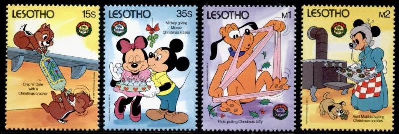 Lesotho 554-7 MNH Disney, Christmas, Pluto