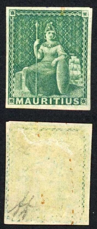 Mauritius SG27 (4d) Green M/M Cat 475 pounds
