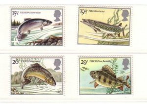 Great Britain Sc1011-14 1983 River Fish stamp set mint NH