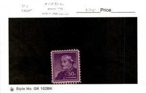 United States Postage Stamp, #1051a Mint NH, 1955 Susan B Anthony (AF)