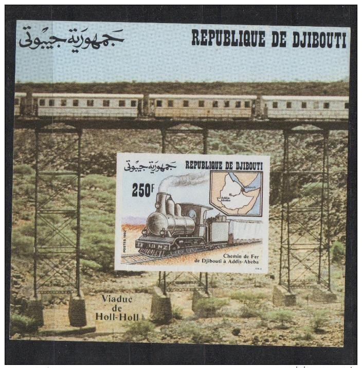 Djibouti 1992 IMPERF block sheet Railway train Eisenbahn Railways Mi. No. 147