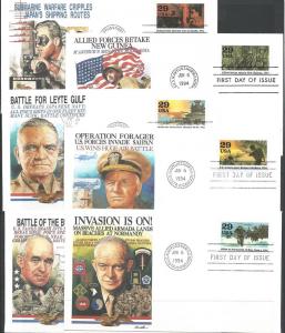 D-Day, #28381-j, Seventeen Unaddressed Fleetwood FDC's, U...