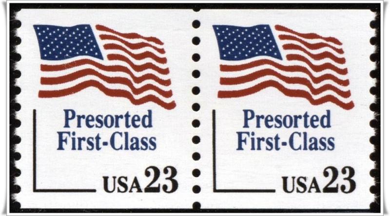 SC#2605 23¢ Stars & Stripes Coil Pair MNH 