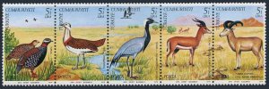 Turkey B169-B173a,MNH. Wildlife Conservation:Fauna 1979.Black francolin,Crane,
