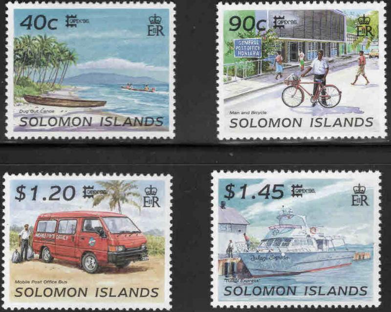 Solomon Islands Scott 824-827 MNH** CAPEX transit set