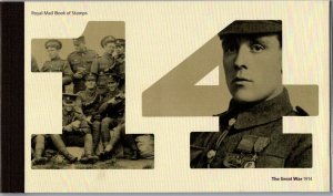 KAPPYSTAMPS GB-32 QE2 THE GREAT WAR PRESTIGE BOOKLET DY11 2014