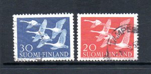 Finland 343-344 Used CV $4.50 Birds