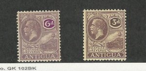 Antigua, Postage Stamp, #52, 51 Mint Hinged, 1921-25, JFZ