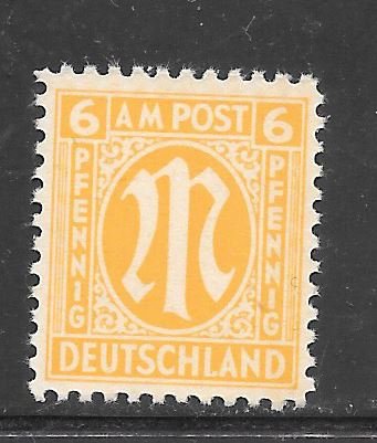 GERMANY #3N5 MNH Single 1945 OCCUPATION  A. M. G, ISSUE,