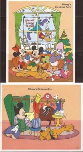 Sierra Leone - 1995 Disney Characters Set of 2 Stamp Sheets - 19Q-189