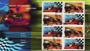 Canada 1997 Gilles Villeneuve Souvenir Sheet, #1648b Used