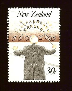 New Zealand 857 30c Music, conductor used