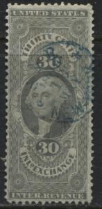 USA 1862 Revenue 30 cent Inland Exchange lilac used (JD) 