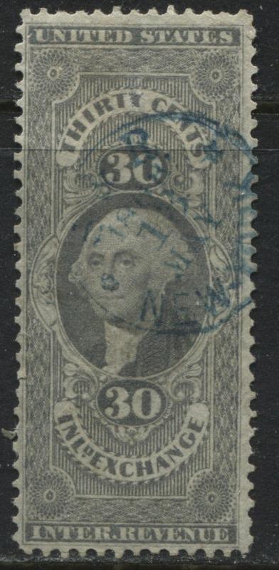 USA 1862 Revenue 30 cent Inland Exchange lilac used (JD)