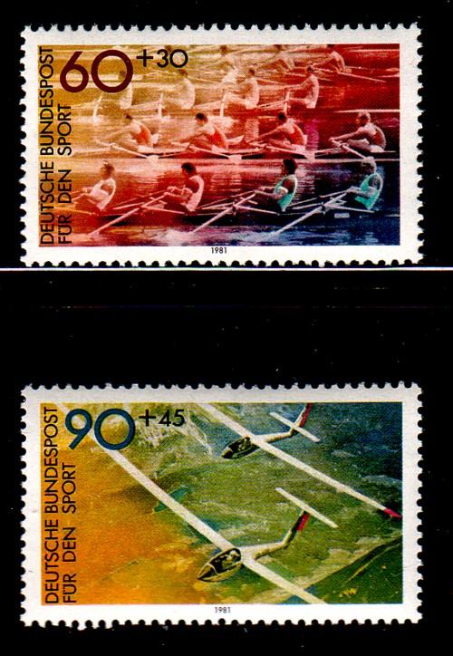 Germany Sc B587-8 1981 Sports stamp set mint NH