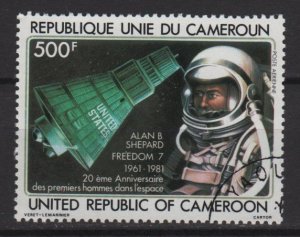 Cameroon 1981 -Scott C291 CTO- 500fr, Alan Shepard, Freedom7