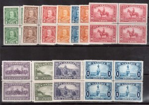 Canada #217 - #227 XF/NH Block Set