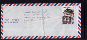 Malaysia to Chico,CA 1995 Airmail Cover