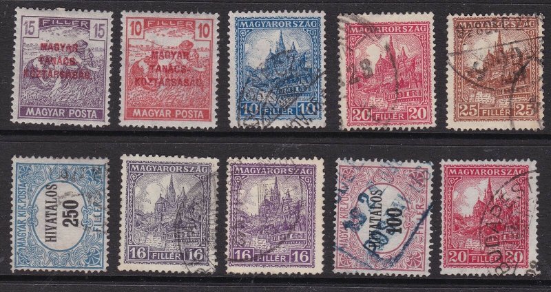 HUNGARY ^^^^1939-40 used collection  $$@cam1950hung