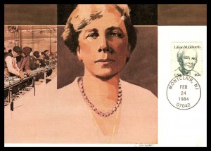 US 1868 Lillian Gilbreth Fleetwood U/A FDC Maxi Card