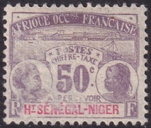 Upper Senegal & Niger 1906 Sc J5 postage due MH* faulty