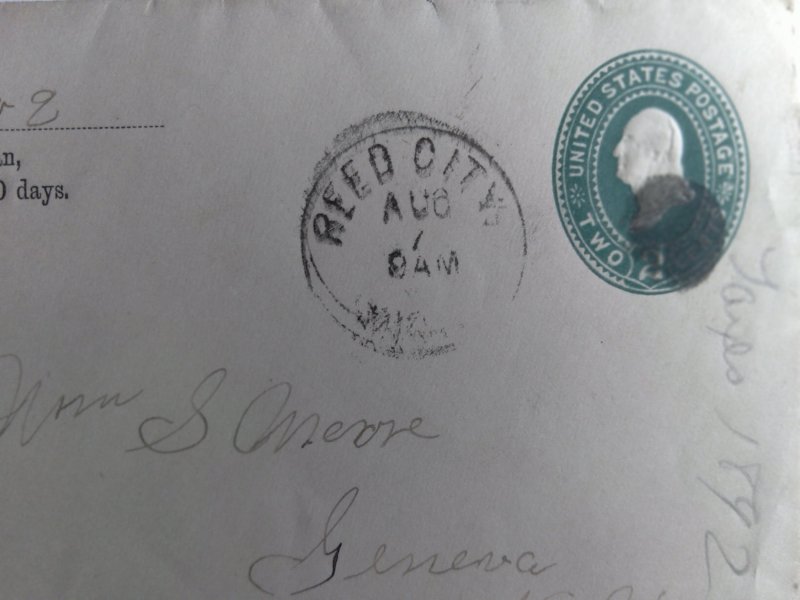 SCOTT #U311 USED TWO CENT GREEN EMBOSSED ENVELOPE POSTAL HISTORY RETURN TO SEND