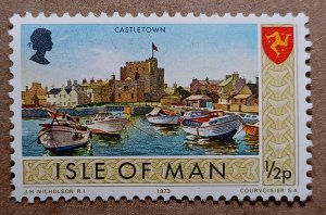 Isle of Man #12 ½p Castletown & Manx Emblem MNH (1973)