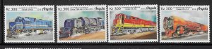 Angola #1588-91  300kz Locomotives 2019 (MNH) CV $7.50