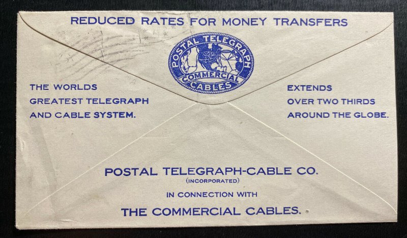 1910 Canton OH USA Commercial Cable Telegraph Cover Locally Used 