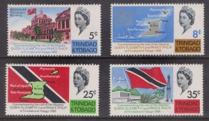 TRINIDAD & TOBAGO - 1966 QEII ROYAL VISIT SG#313-6 - 4V - MINT LH