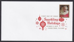 US 5332-5335 Sparkling Holidays Santa (set of 4) DCP FDC 2018 