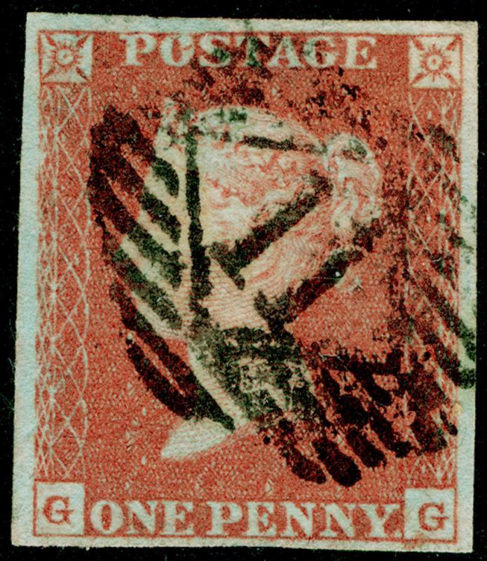 SG8, 1d red-brown, USED. 4 MARGINS. GG