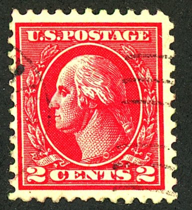 U.S. #528B USED WRITING ON BACK