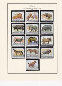 Burundi # 589a-601a,, Animal Stamps with WWF Overprint, SCARCE, Mint NH 1/2 Cat.