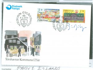 Faroe Islands 222-223 FDC Signed by Bardour Jakupsson