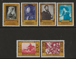 Belgium B684-89 1961 set 6 fine mint  hinged