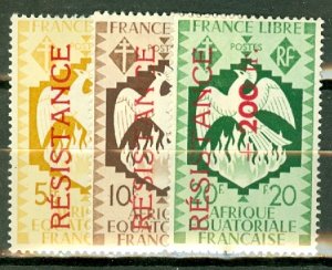NY: French Equatorial Africa B24-35 mint CV $480; scan shows only a few