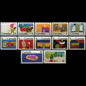 CANADA 1970 - Scott# 519-30 Christmas Set of 12 NH