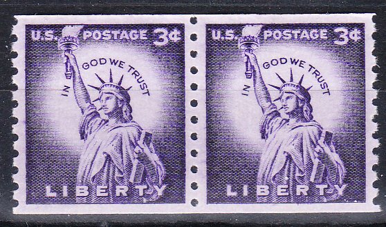 MOstamps - US Scott #1057a XF-Sup Mint OG NH Coil Pair - Lot # DS-6154