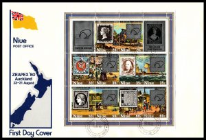 Niue B41 Souvenir Sheet U/A  FDC VF